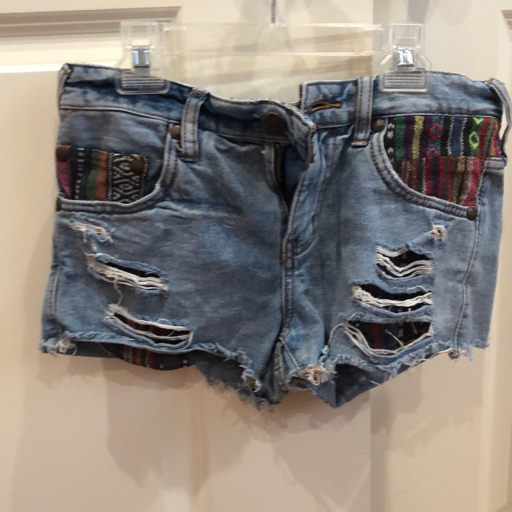 Free people denim jean shorts